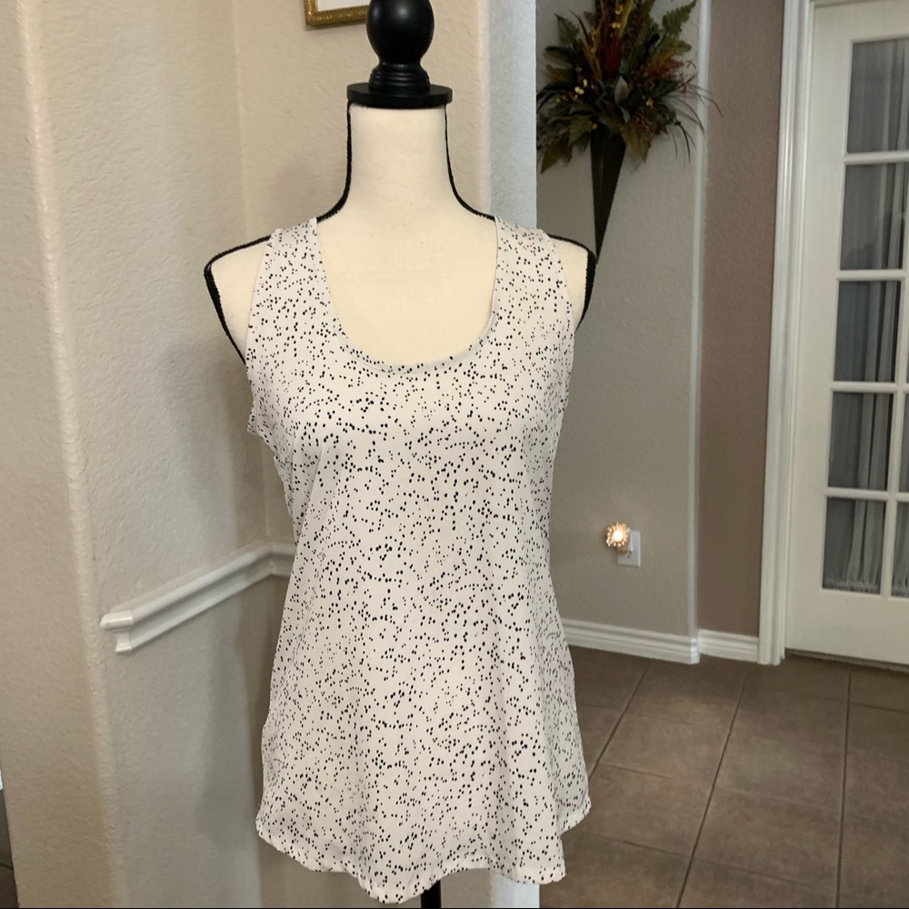 Banana Republic black spotted polka dot halter top Size XS